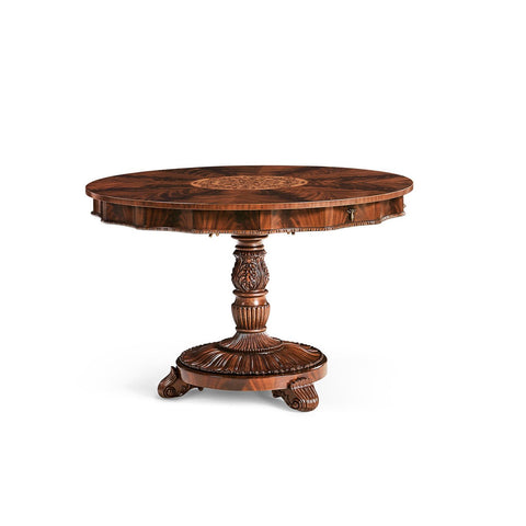 Finely Inlaid Mahogany Center Table