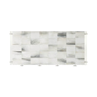 Top view of acrylic desk showing checkered pattern.