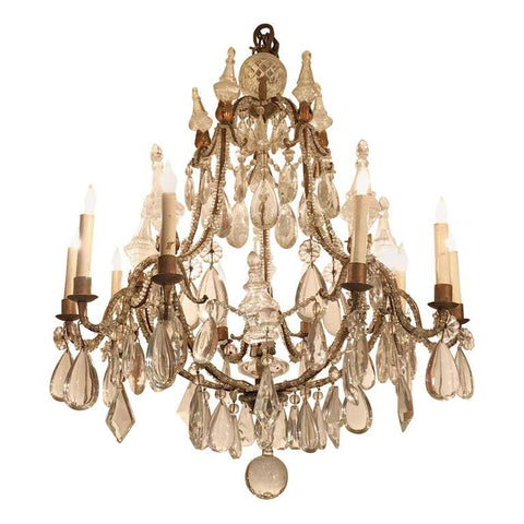 French 10-Light Chandelier
