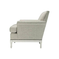 French 18th Century inspired armchair side view.