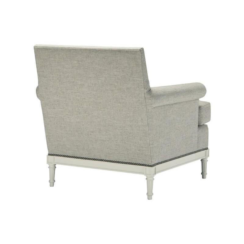 French 18th Century inspired armchair back view.