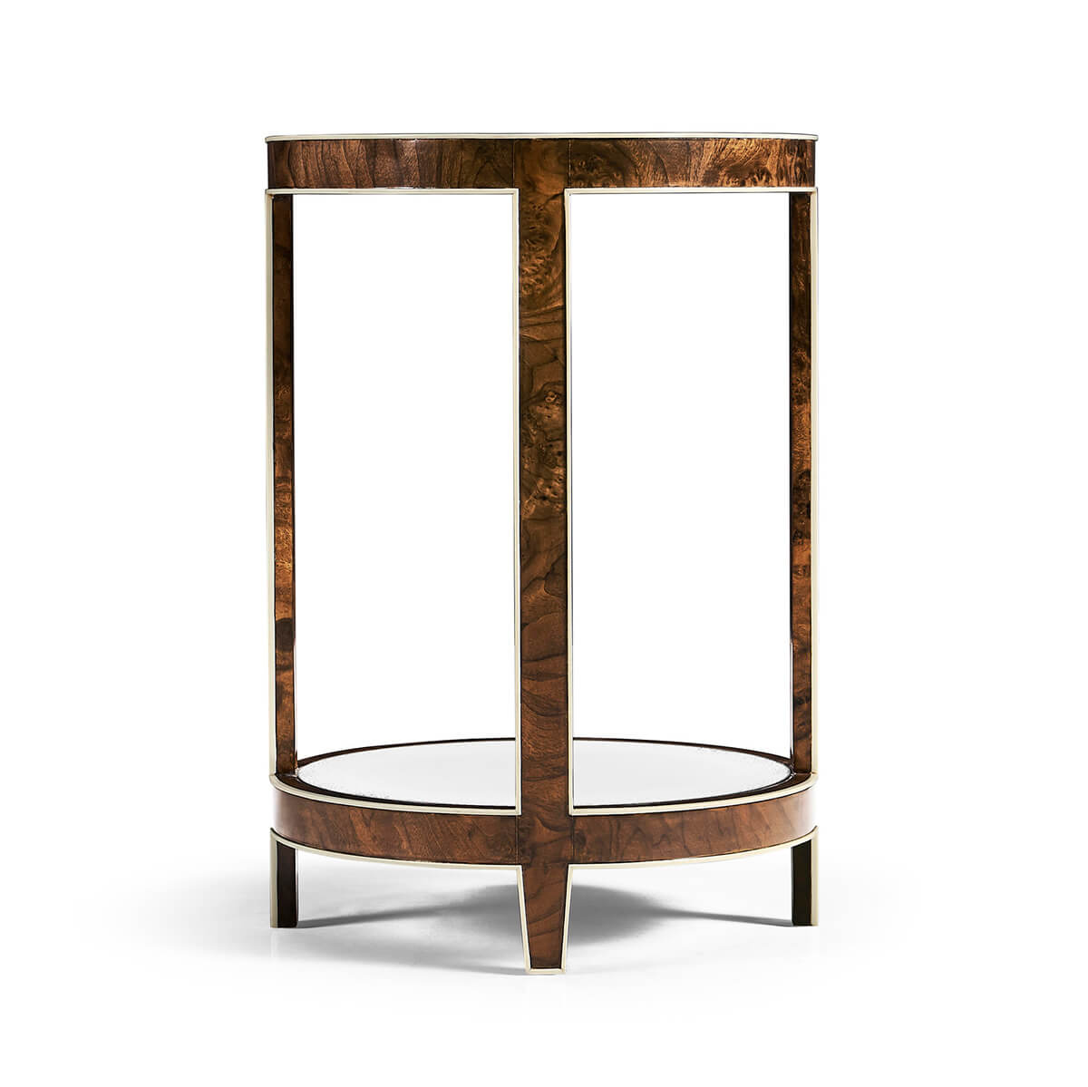 Wooden table frame, close-up, Art Deco design.