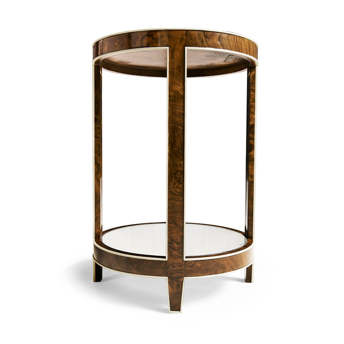 Side angle, accent table showing full height.