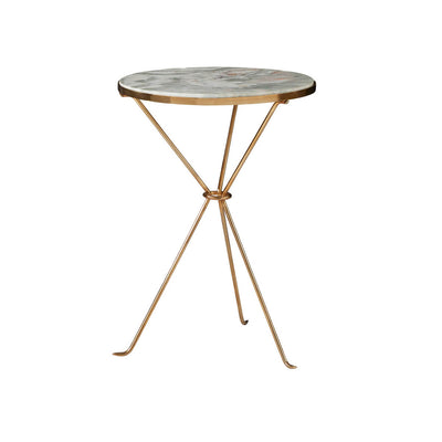 Marble-topped French Art Deco style accent table.