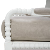 French Country Bobbin Armchair detail of armrest design.