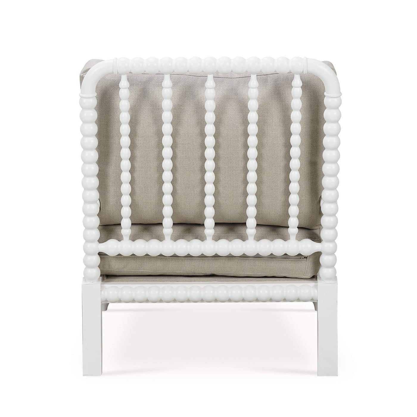 Back view of French Country Bobbin Armchair.