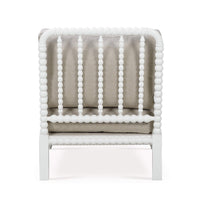 Back view of French Country Bobbin Armchair.