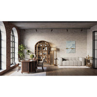French country cabinet in a modern living room setting.