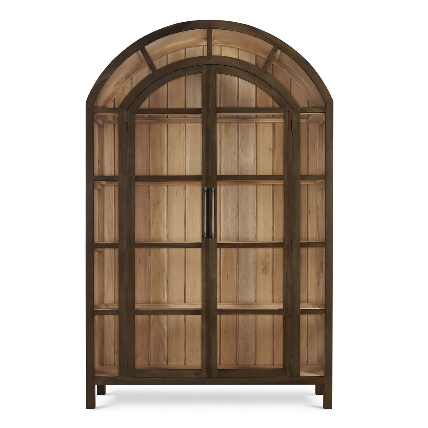 French country display cabinet closed front view.