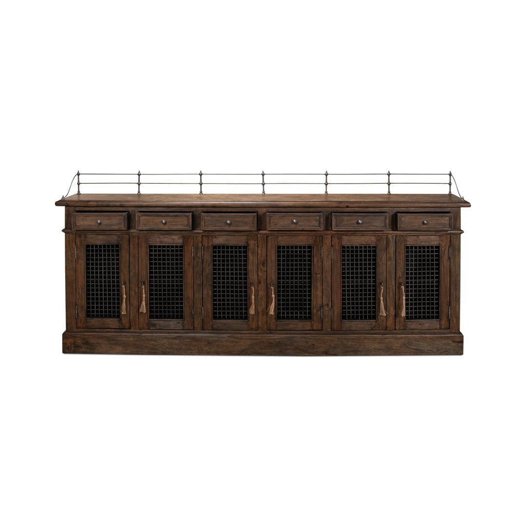 Closed doors on French Country Grill Door Buffet.