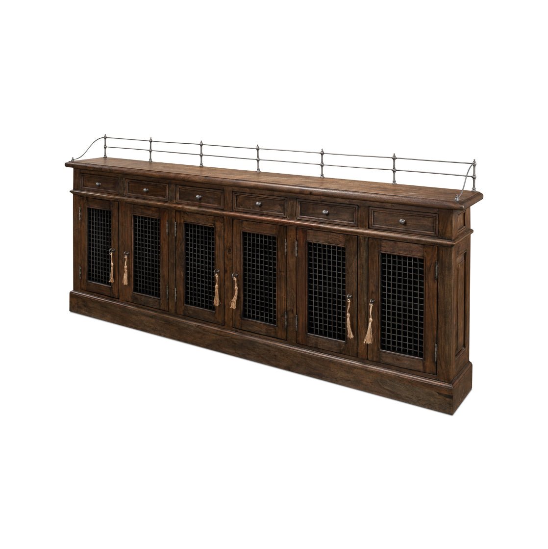 Angled view of French Country Grill Door Buffet.