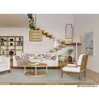Stylish living room featuring French Country mahogany armchair
