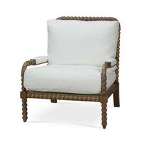 French Country mahogany bobbin armchair front view