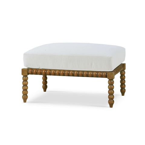 French Country Mahogany Bobbin Ottoman