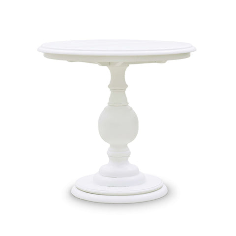 French Country Painted Pedestal End Table