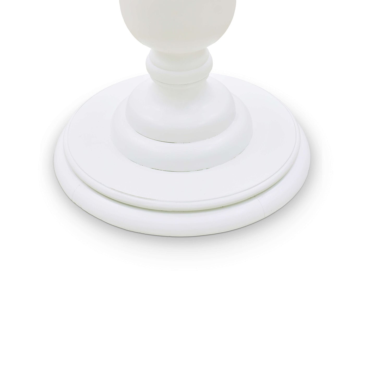 Pedestal end table, close-up of base detail.