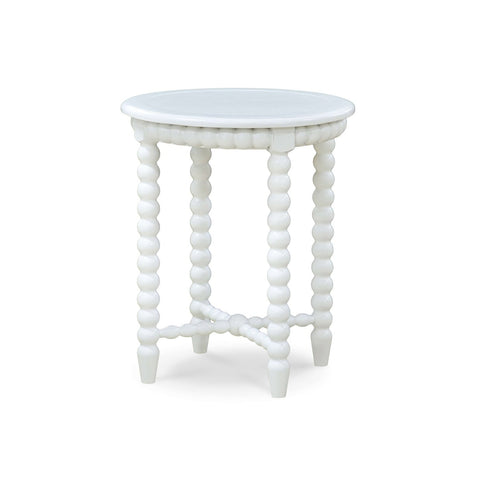 French Country Painted Round End Table