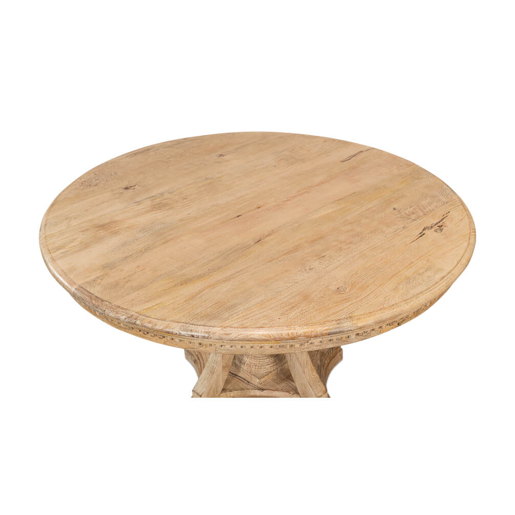 Round dining table top, smooth wooden finish, no base.