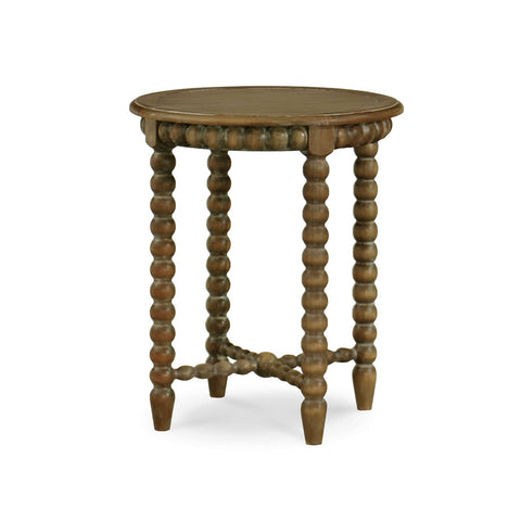 French Country Round End Table