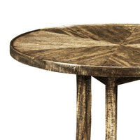Close-up of wooden table surface with intricate detailing.