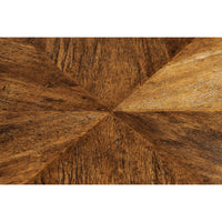 Close-up of wood texture on round table.