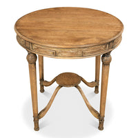 Top view French country-style tea table design.
