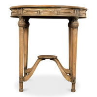Side profile of French tea table structure.