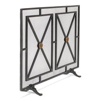 Right side angle, French Directoire style fireplace screen frame.