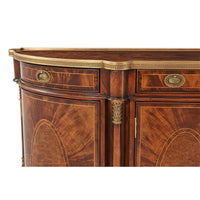 French Empire Demi Lune Buffet, close-up of front details.