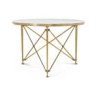 French Empire style table, angled view, gold frame.