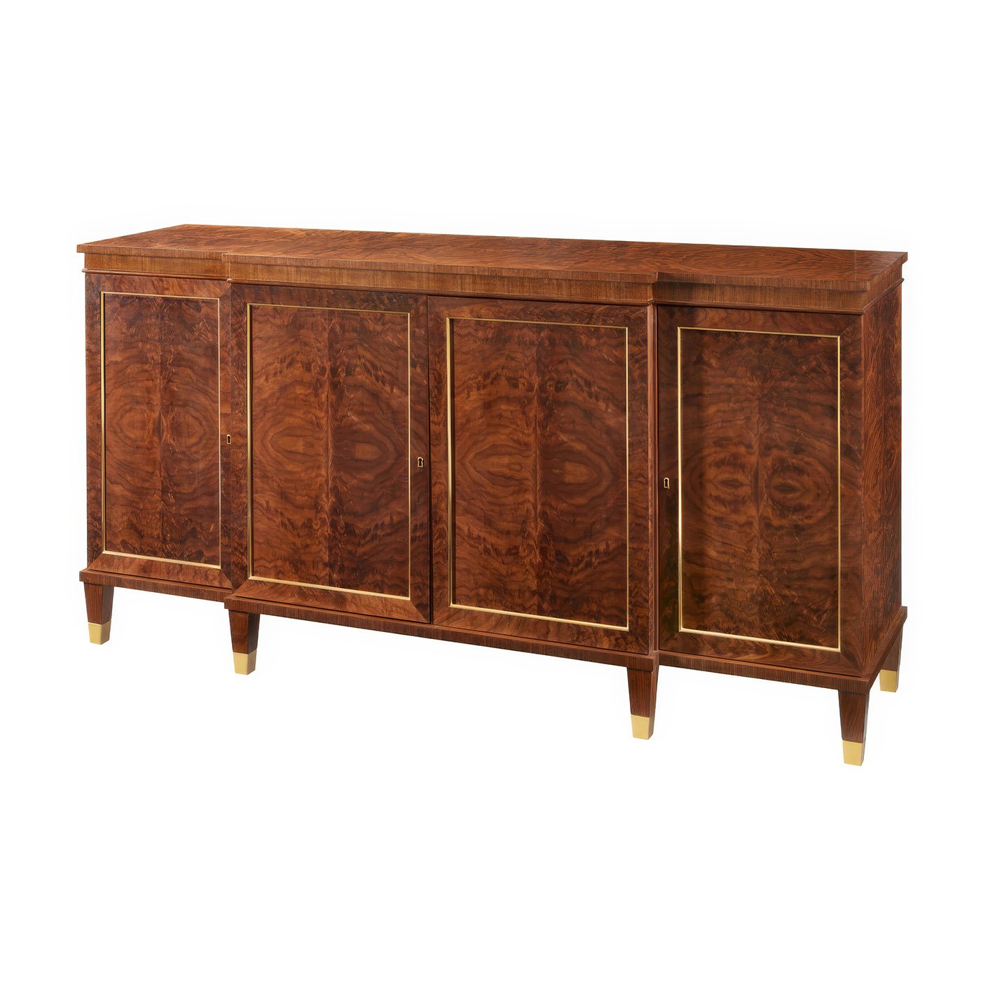French Empire Walnut Sideboard, angled view.