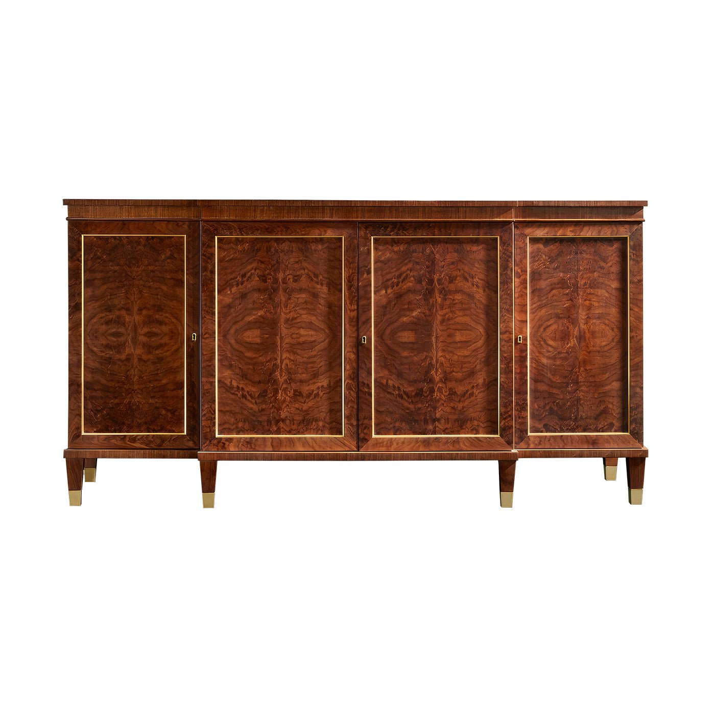 Front view of French Empire Walnut Sideboard.