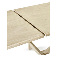 Close-up of table extension mechanism.