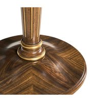 Base of French accent table showing wood grain pattern.