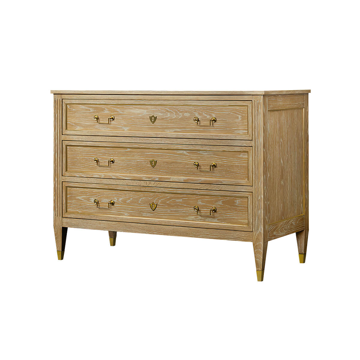 Elegant French Louis XVI commode, front view.