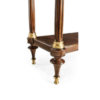 French Louis XVI console table leg design detail.