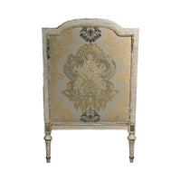 Back view of French Louis XVI Style Bergere chair.