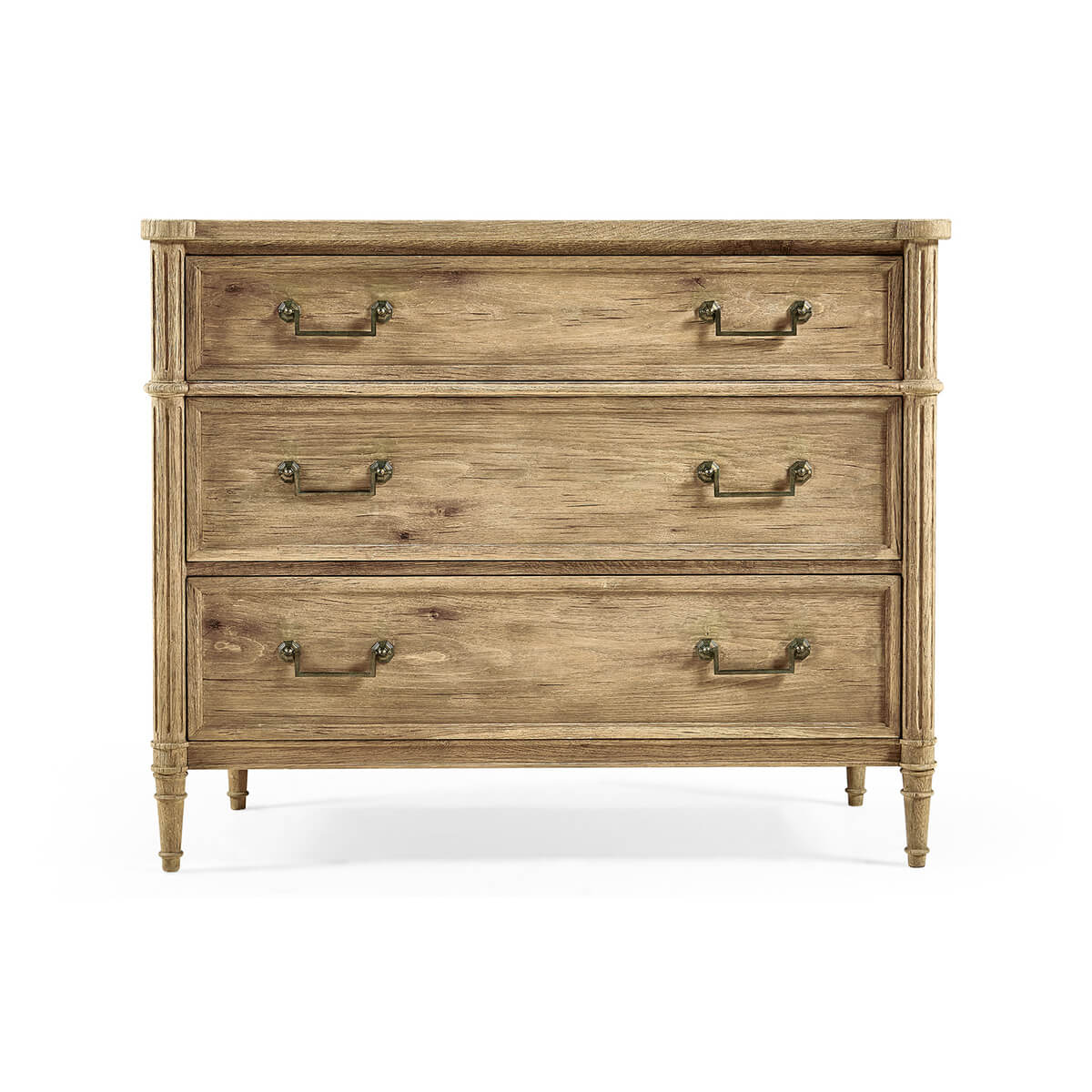 French Louis XVI style commode, straight front view.