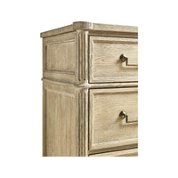 Close-up of commode side details, classic design.