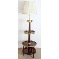 Detailed view of the lamp's elegant design and shelves.