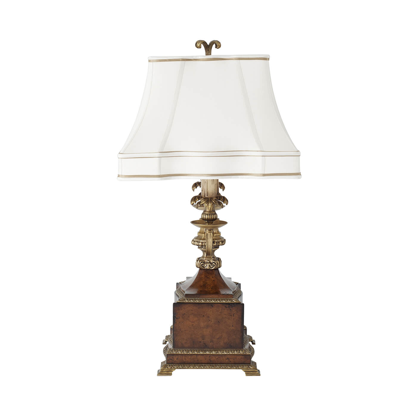 Side view displaying French Louis XVI table lamp.
