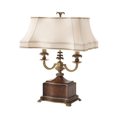 Front view of French Louis XVI style table lamp.
