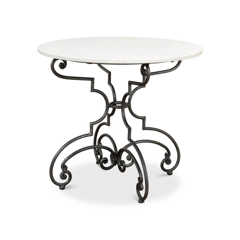 French Marble Top Brasserie Table