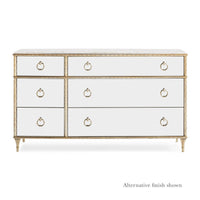 French mirrored dresser with alternative gold finish.