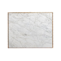 Top view of marble surface on nightstand.