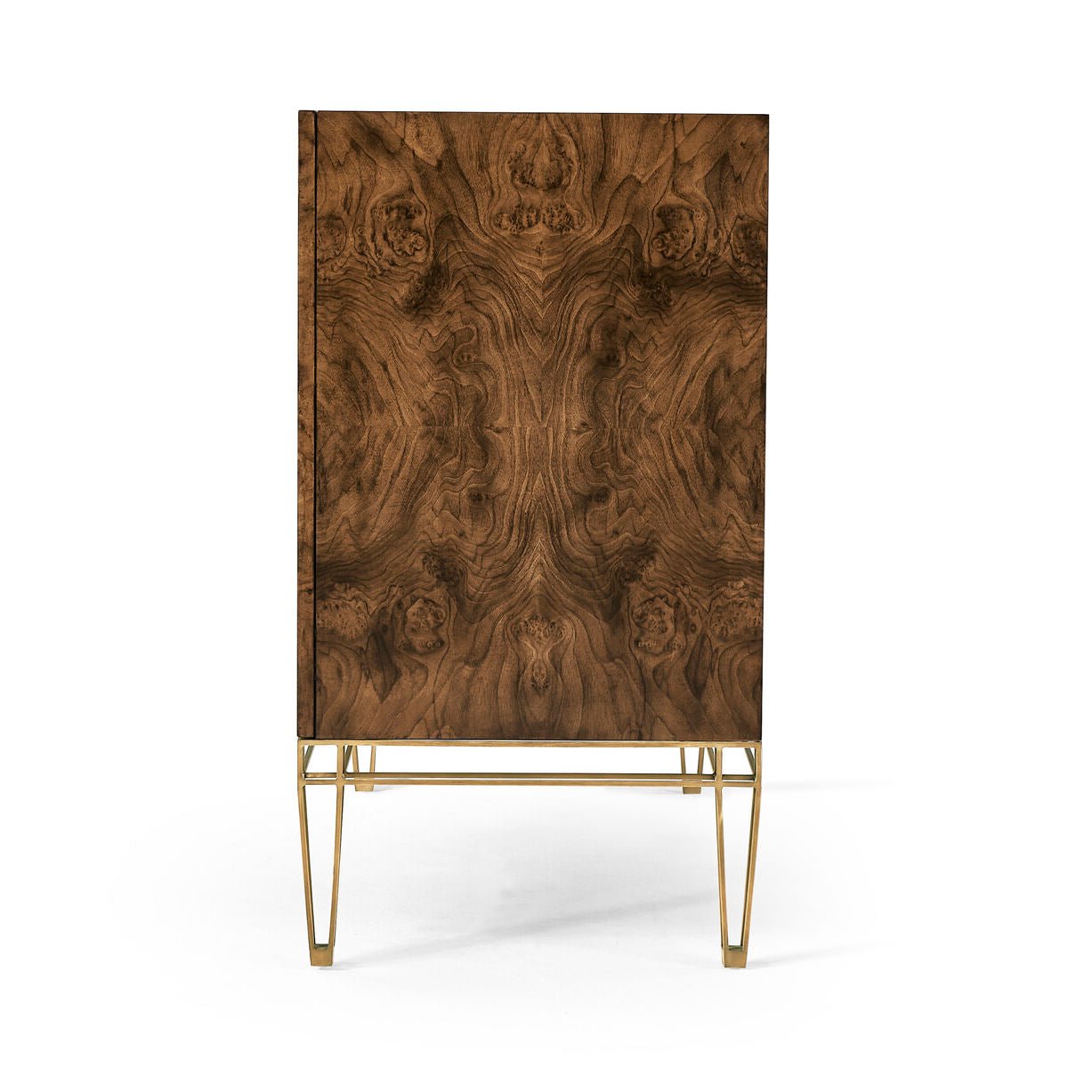 End view of sideboard showing wood grain design.