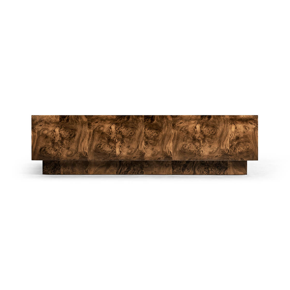 French Modern Burl Wood Coffee Table - English Georgian America