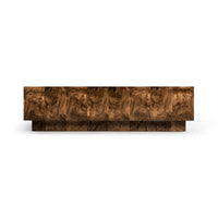 French Modern Burl Wood Coffee Table - English Georgian America