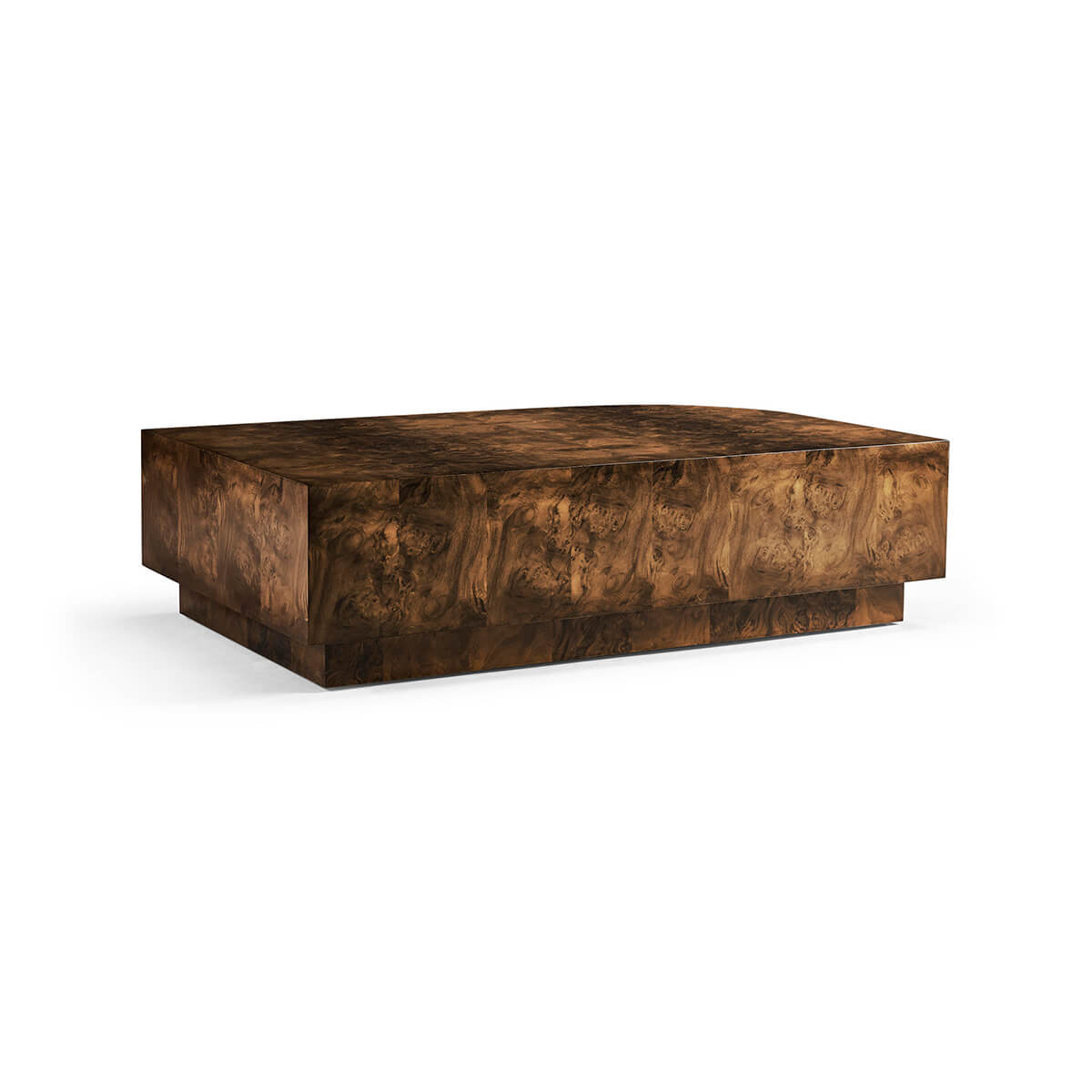 French Modern Burl Wood Coffee Table - English Georgian America