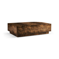 French Modern Burl Wood Coffee Table - English Georgian America
